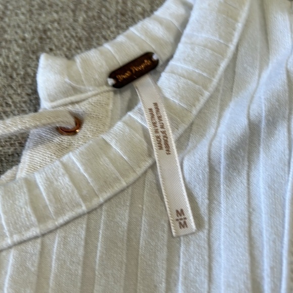 FREE PEOPLE INTIMATELY WOMENS WHITE LACE-UP TANK TOP SIZE M - Picture 4 of 14